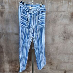 C & C California striped wide leg linen pants